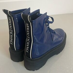 Armani Exchange Patent Leather Boots